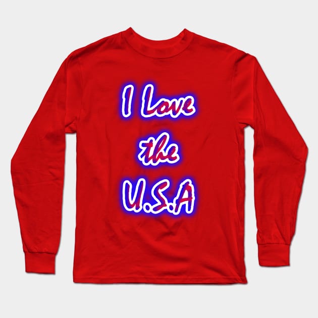 I Love the U.S.A Long Sleeve T-Shirt by Creative Creation